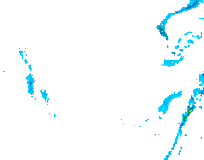 GDPS precipitation 132 hour forecast chart for Canada based on 2026/01/21 1200Z data