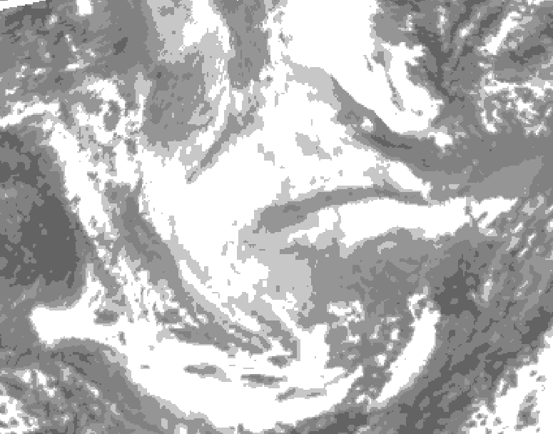 GDPS total cloud 036 hour forecast chart for Canada based on 2026/01/21 0000Z data