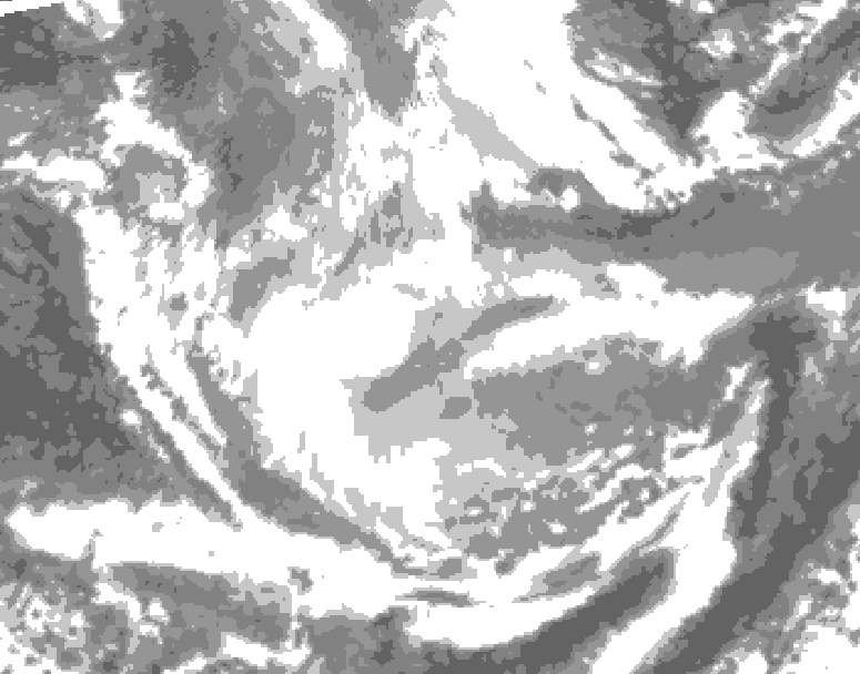 GDPS total cloud 048 hour forecast chart for Canada based on 2026/01/21 0000Z data