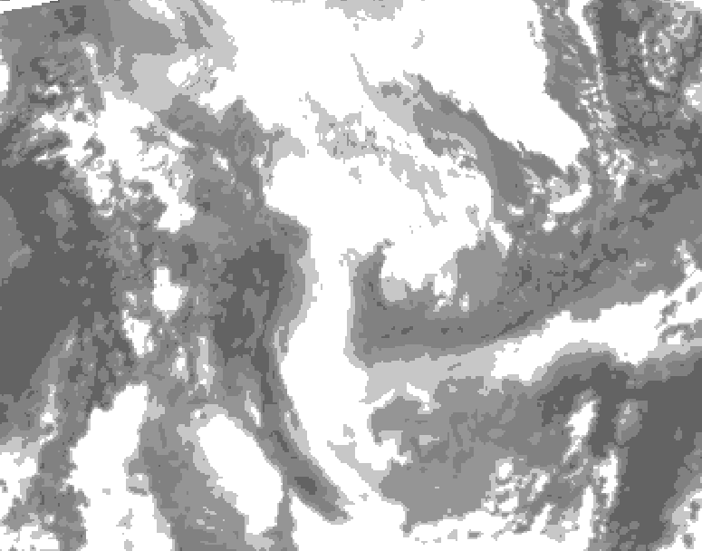 GDPS total cloud 210 hour forecast chart for Canada based on 2026/01/21 0000Z data