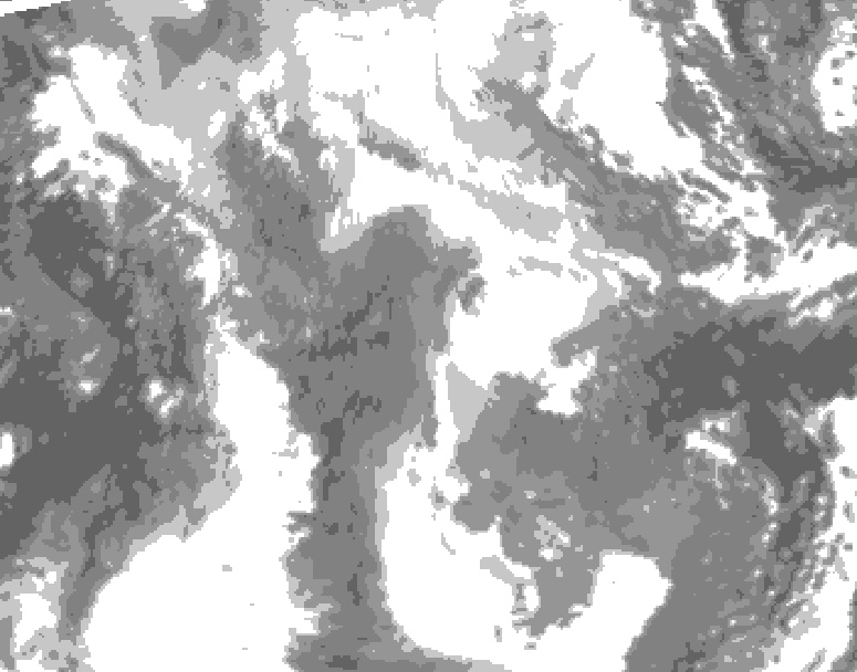 GDPS total cloud 234 hour forecast chart for Canada based on 2026/01/21 0000Z data