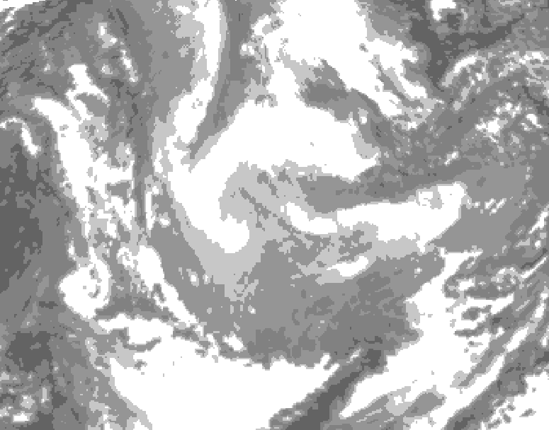 GDPS total cloud 006 hour forecast chart for Canada based on 2026/01/21 1200Z data