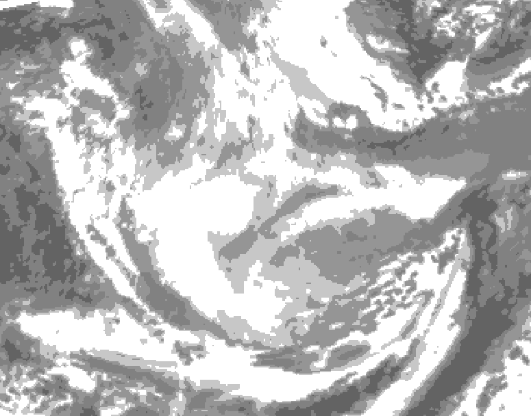GDPS total cloud 036 hour forecast chart for Canada based on 2026/01/21 1200Z data