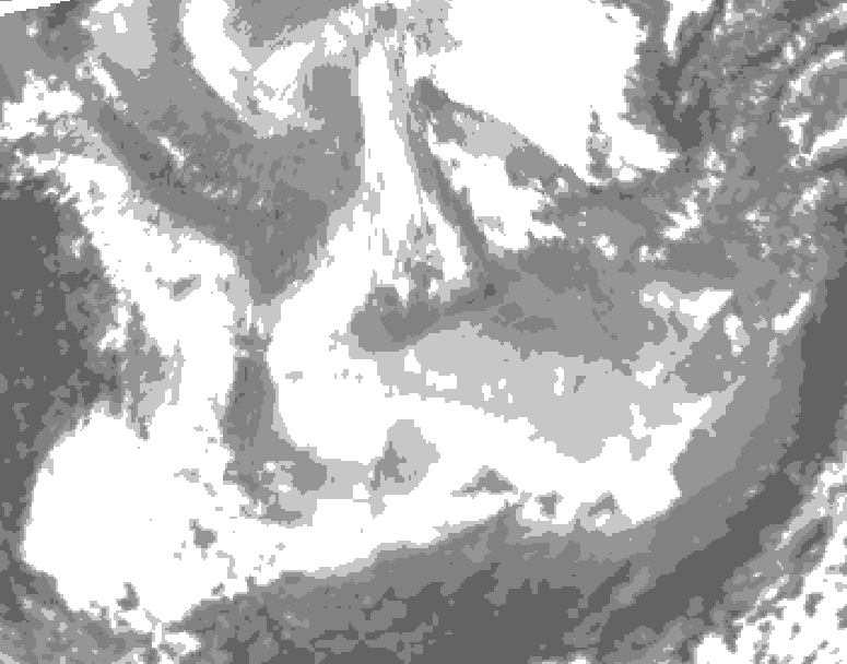 GDPS total cloud 078 hour forecast chart for Canada based on 2026/01/21 1200Z data