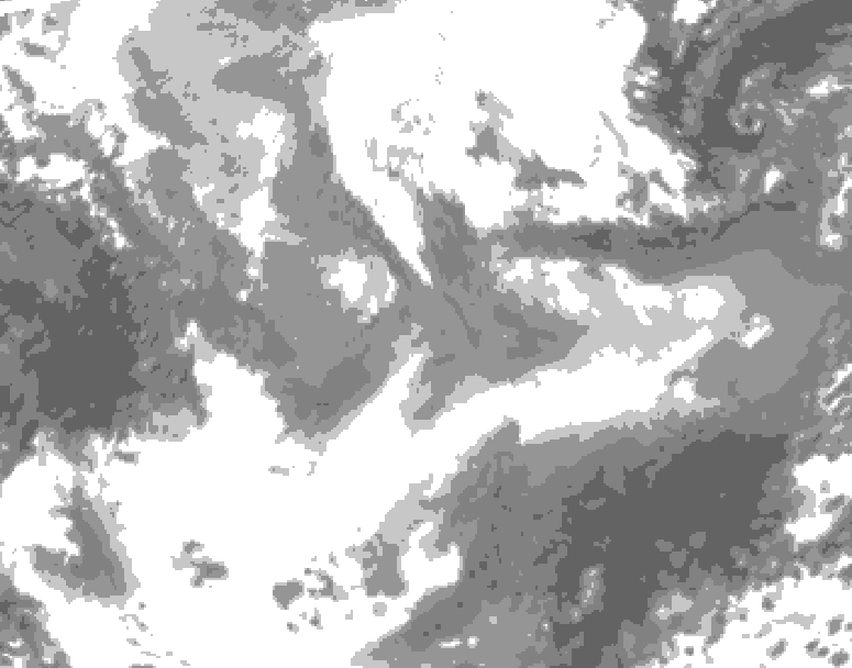 GDPS total cloud 108 hour forecast chart for Canada based on 2026/01/21 1200Z data