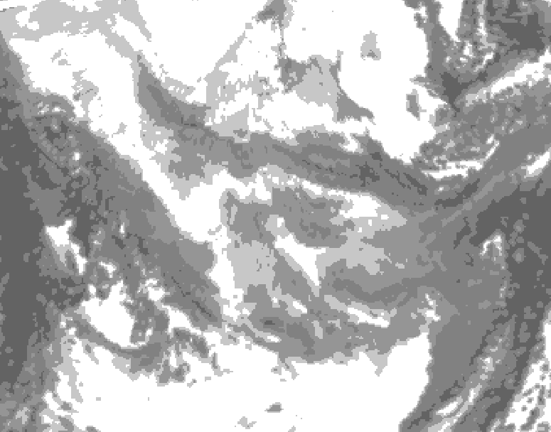 GDPS total cloud 144 hour forecast chart for Canada based on 2026/01/21 1200Z data