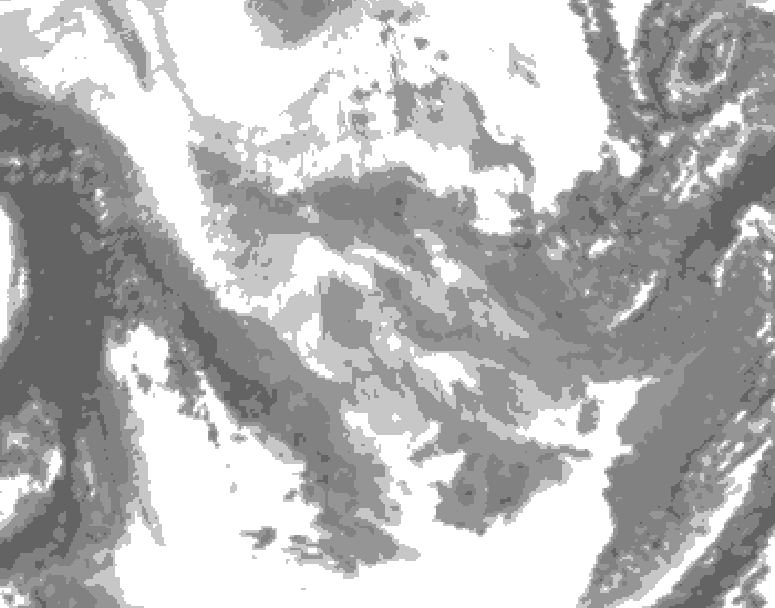 GDPS total cloud 156 hour forecast chart for Canada based on 2026/01/21 1200Z data