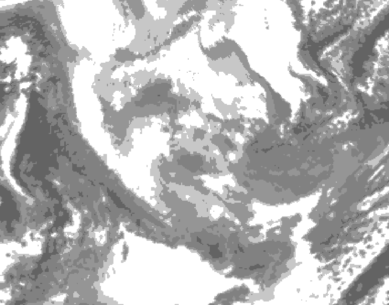 GDPS total cloud 174 hour forecast chart for Canada based on 2026/01/21 1200Z data