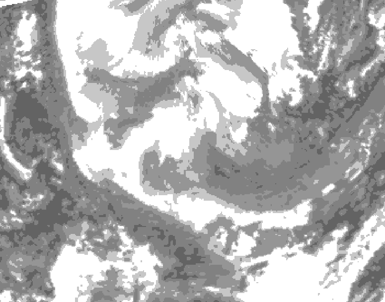 GDPS total cloud 198 hour forecast chart for Canada based on 2026/01/21 1200Z data