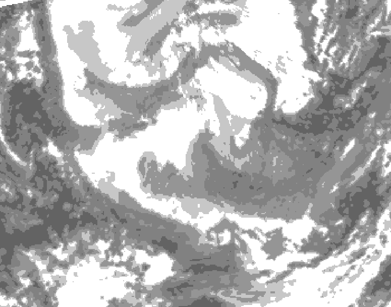 GDPS total cloud 204 hour forecast chart for Canada based on 2026/01/21 1200Z data
