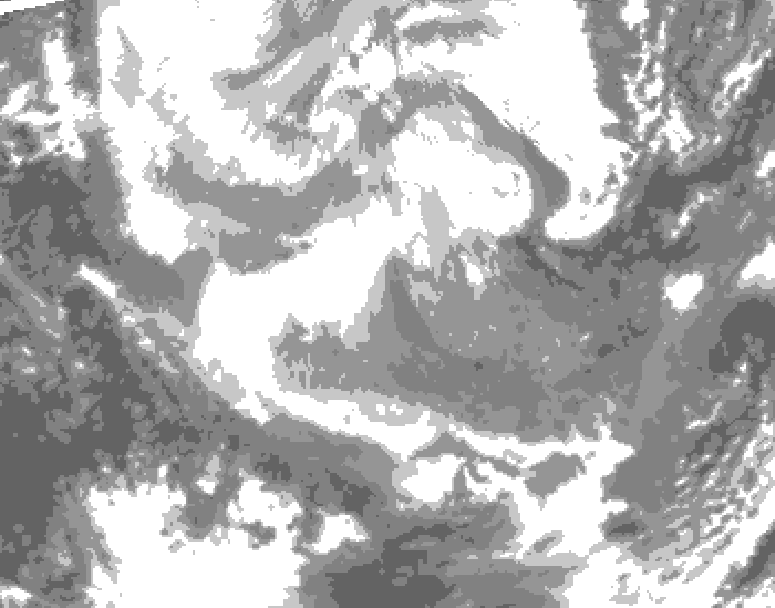 GDPS total cloud 210 hour forecast chart for Canada based on 2026/01/21 1200Z data