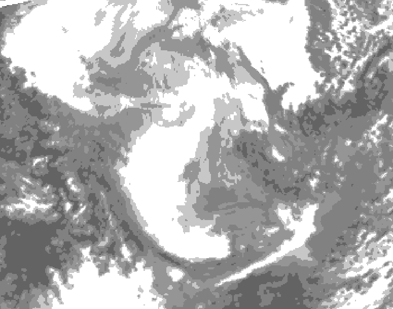 GDPS total cloud 240 hour forecast chart for Canada based on 2026/01/21 1200Z data