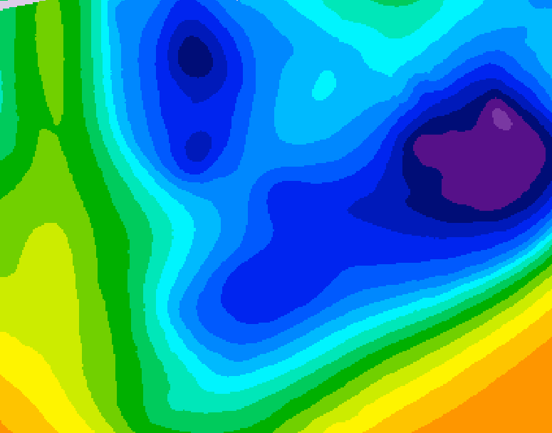 GDPS 500 millibar geopotential height 078 hour forecast chart for Canada based on 2026/01/22 0000Z data