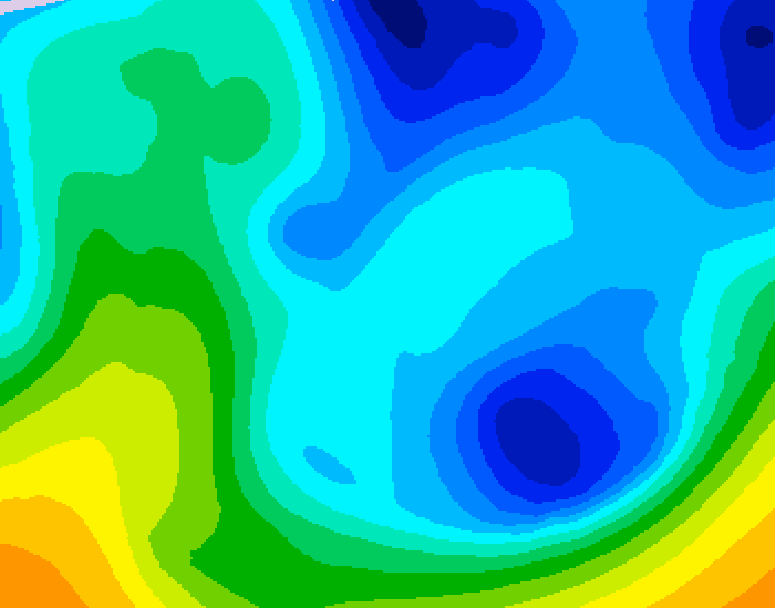 GDPS 500 millibar geopotential height 198 hour forecast chart for Canada based on 2026/01/22 0000Z data