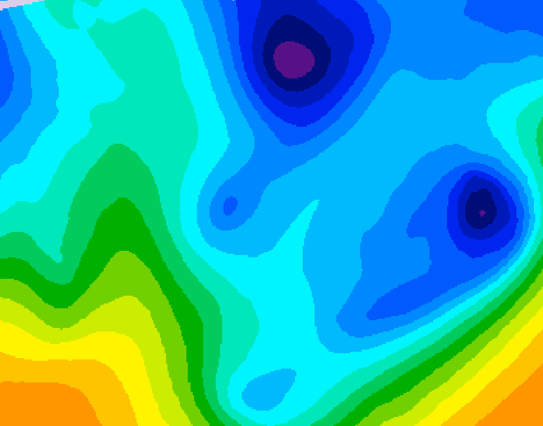 GDPS 500 millibar geopotential height 222 hour forecast chart for Canada based on 2026/01/22 0000Z data