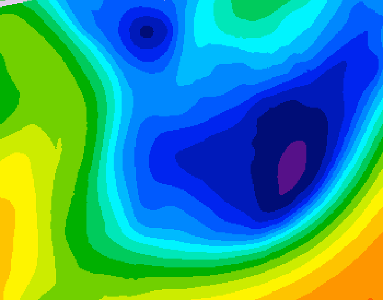 GDPS 500 millibar geopotential height 036 hour forecast chart for Canada based on 2026/01/22 1200Z data