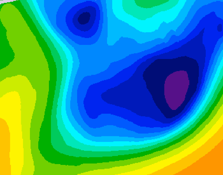 GDPS 500 millibar geopotential height 042 hour forecast chart for Canada based on 2026/01/22 1200Z data