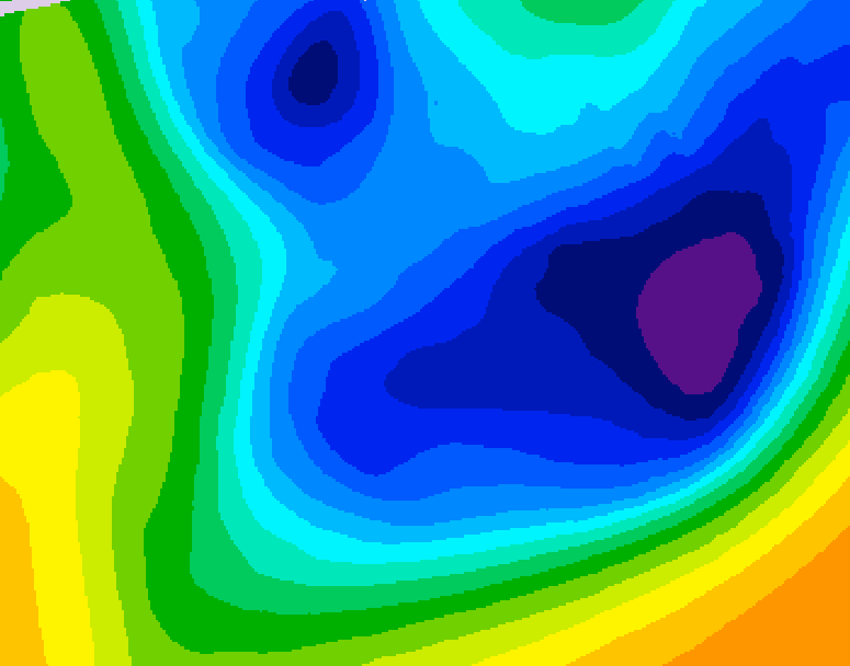 GDPS 500 millibar geopotential height 048 hour forecast chart for Canada based on 2026/01/22 1200Z data