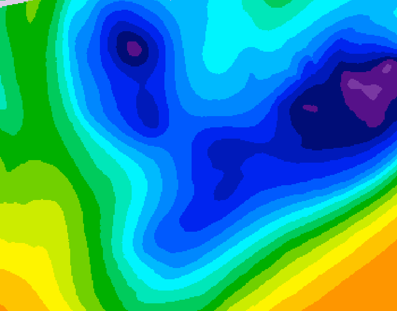 GDPS 500 millibar geopotential height 072 hour forecast chart for Canada based on 2026/01/22 1200Z data