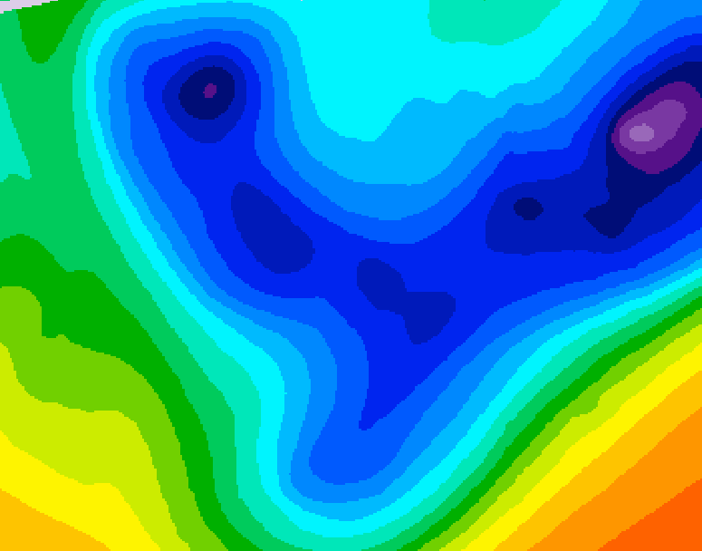 GDPS 500 millibar geopotential height 084 hour forecast chart for Canada based on 2026/01/22 1200Z data