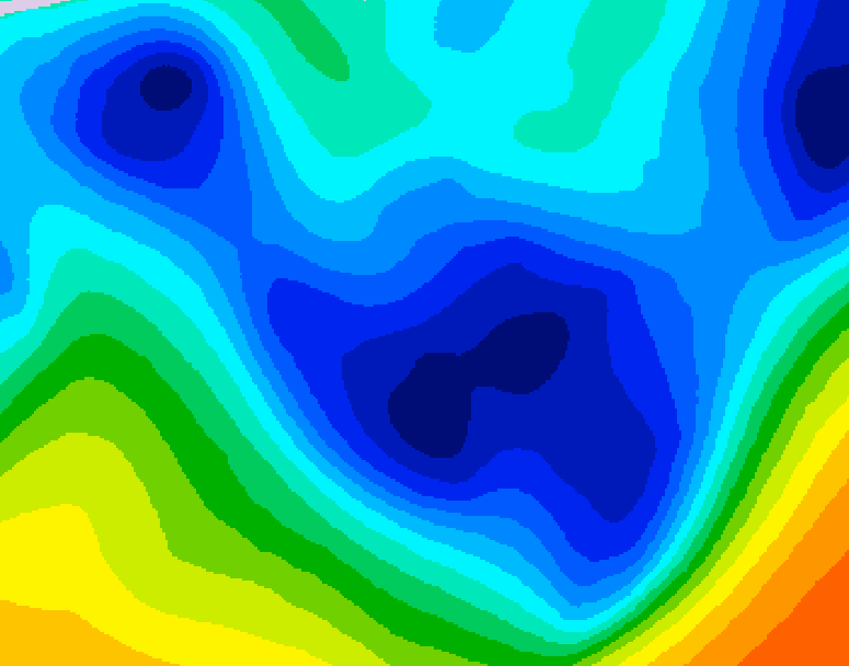 GDPS 500 millibar geopotential height 108 hour forecast chart for Canada based on 2026/01/22 1200Z data