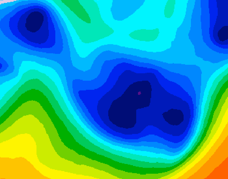 GDPS 500 millibar geopotential height 114 hour forecast chart for Canada based on 2026/01/22 1200Z data