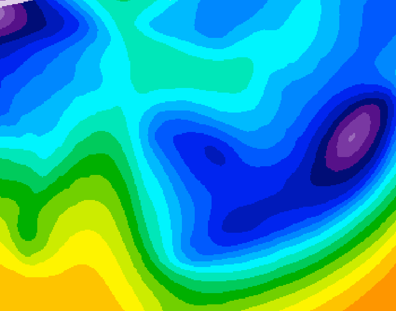 GDPS 500 millibar geopotential height 138 hour forecast chart for Canada based on 2026/01/22 1200Z data