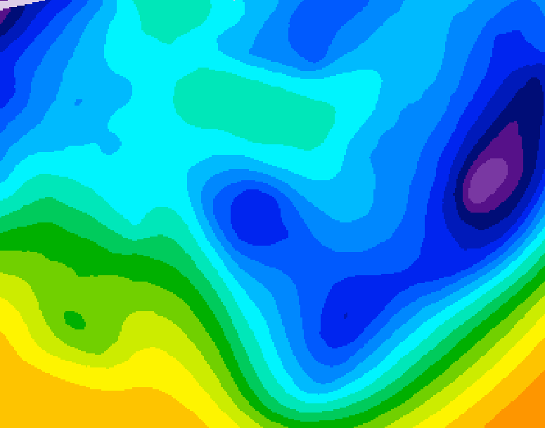 GDPS 500 millibar geopotential height 150 hour forecast chart for Canada based on 2026/01/22 1200Z data