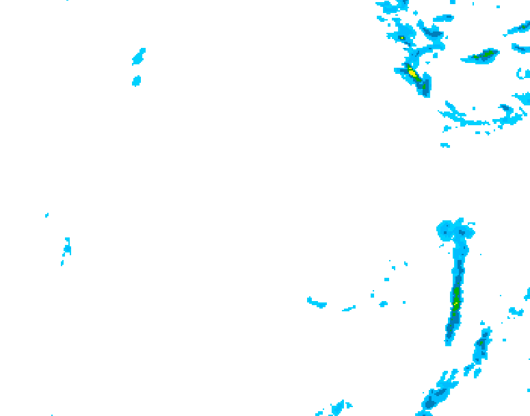 GDPS precipitation 018 hour forecast chart for Canada based on 2026/01/22 0000Z data