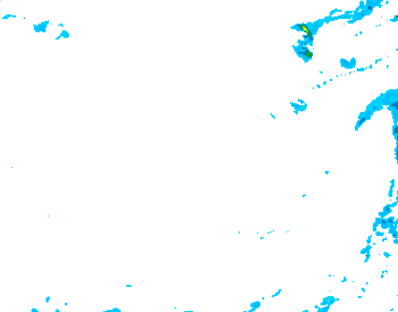 GDPS precipitation 036 hour forecast chart for Canada based on 2026/01/22 0000Z data