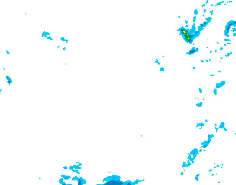 GDPS precipitation 054 hour forecast chart for Canada based on 2026/01/22 0000Z data