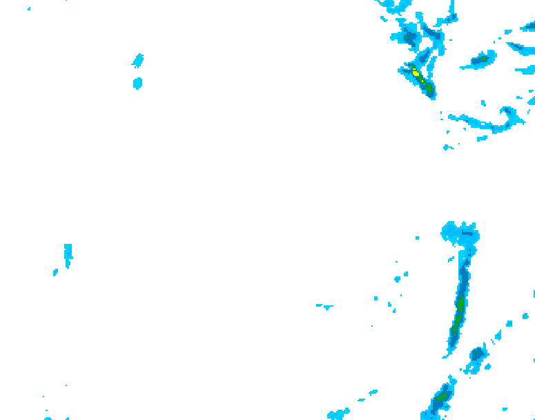 GDPS precipitation 006 hour forecast chart for Canada based on 2026/01/22 1200Z data