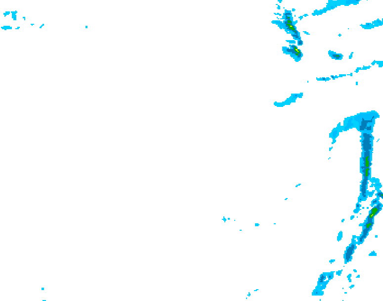 GDPS precipitation 018 hour forecast chart for Canada based on 2026/01/22 1200Z data