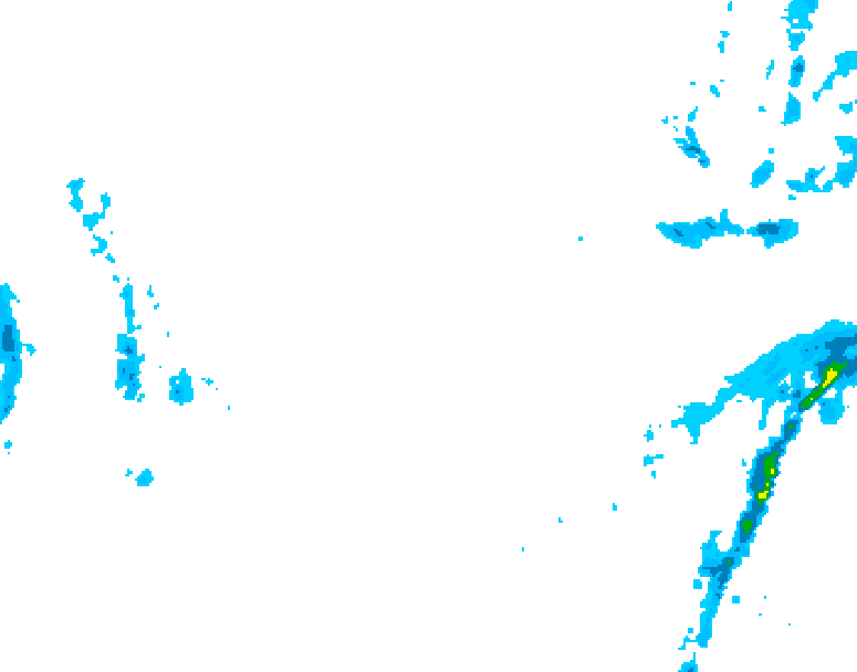 GDPS precipitation 102 hour forecast chart for Canada based on 2026/01/22 1200Z data