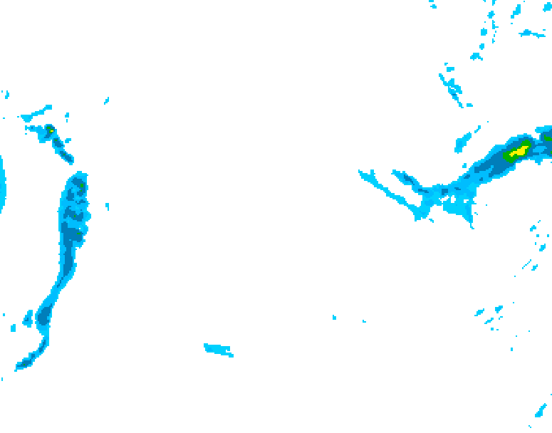 GDPS precipitation 132 hour forecast chart for Canada based on 2026/01/22 1200Z data