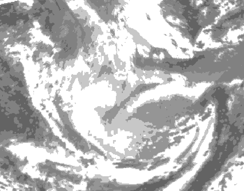 GDPS total cloud 024 hour forecast chart for Canada based on 2026/01/22 0000Z data