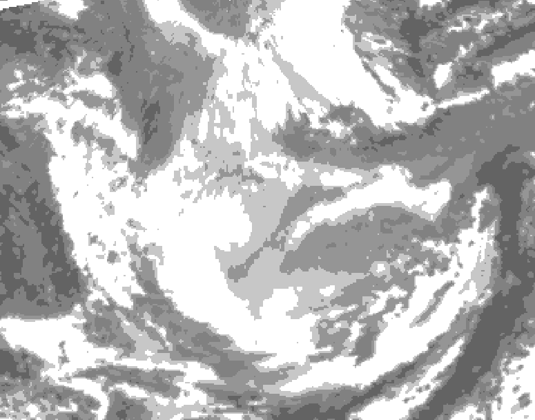 GDPS total cloud 030 hour forecast chart for Canada based on 2026/01/22 0000Z data