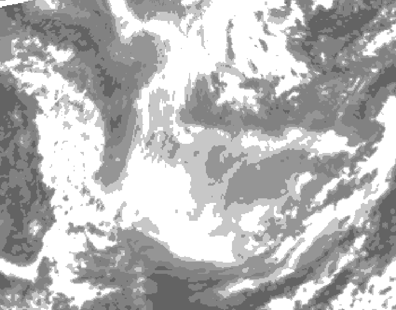 GDPS total cloud 042 hour forecast chart for Canada based on 2026/01/22 0000Z data