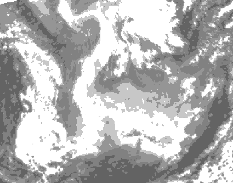 GDPS total cloud 060 hour forecast chart for Canada based on 2026/01/22 0000Z data