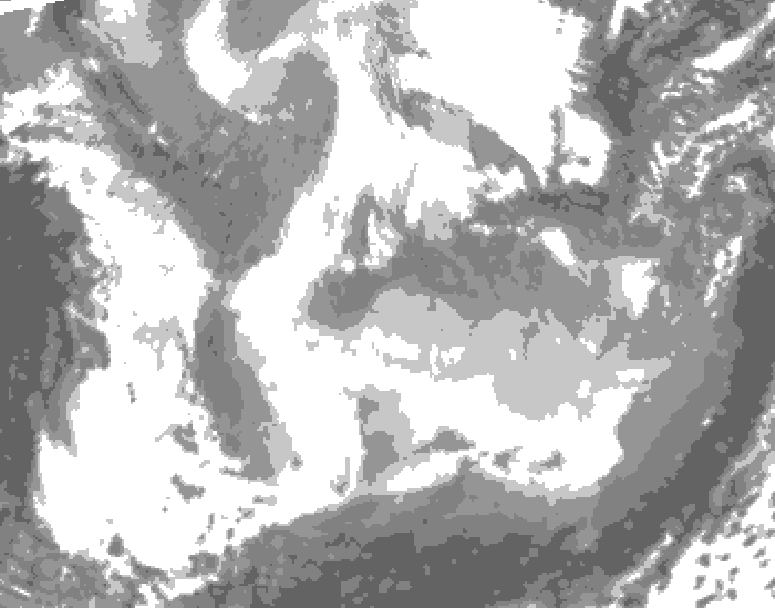 GDPS total cloud 066 hour forecast chart for Canada based on 2026/01/22 0000Z data