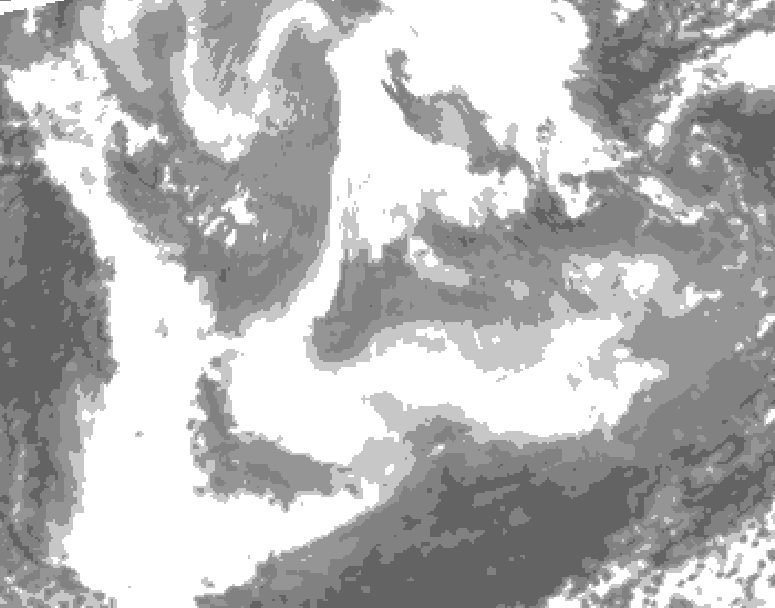 GDPS total cloud 078 hour forecast chart for Canada based on 2026/01/22 0000Z data