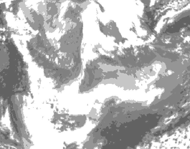 GDPS total cloud 084 hour forecast chart for Canada based on 2026/01/22 0000Z data