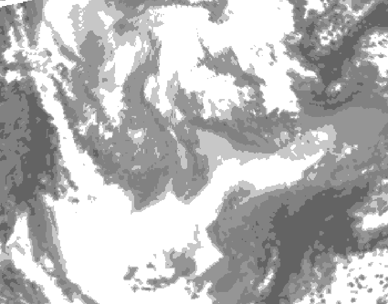 GDPS total cloud 096 hour forecast chart for Canada based on 2026/01/22 0000Z data