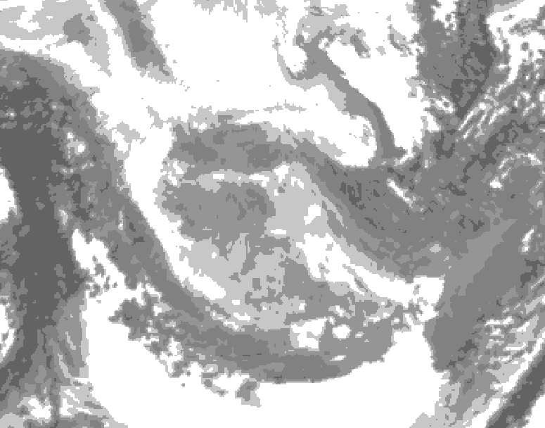 GDPS total cloud 144 hour forecast chart for Canada based on 2026/01/22 0000Z data