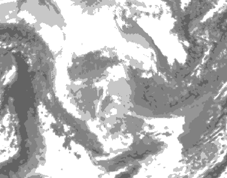 GDPS total cloud 156 hour forecast chart for Canada based on 2026/01/22 0000Z data