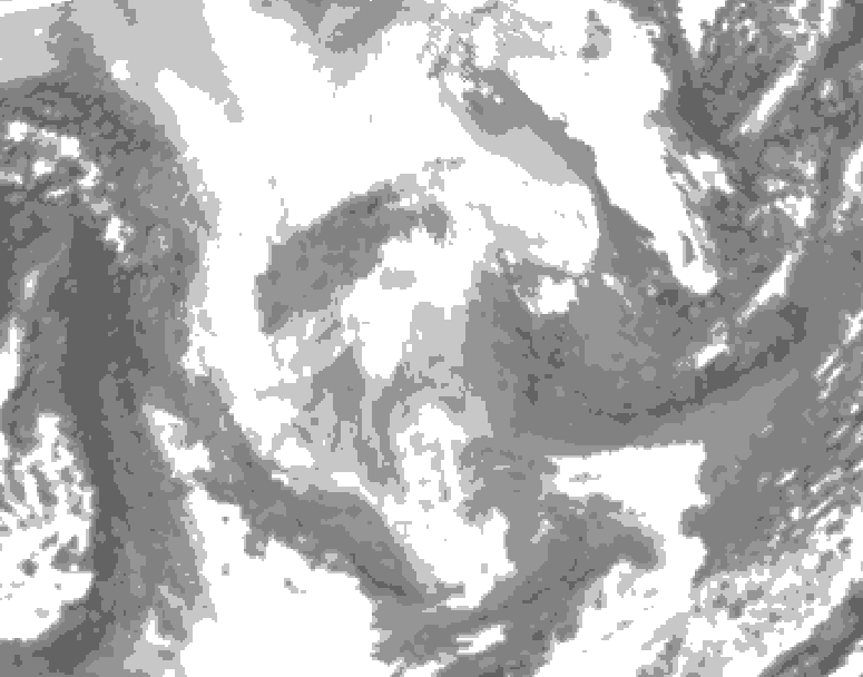 GDPS total cloud 162 hour forecast chart for Canada based on 2026/01/22 0000Z data