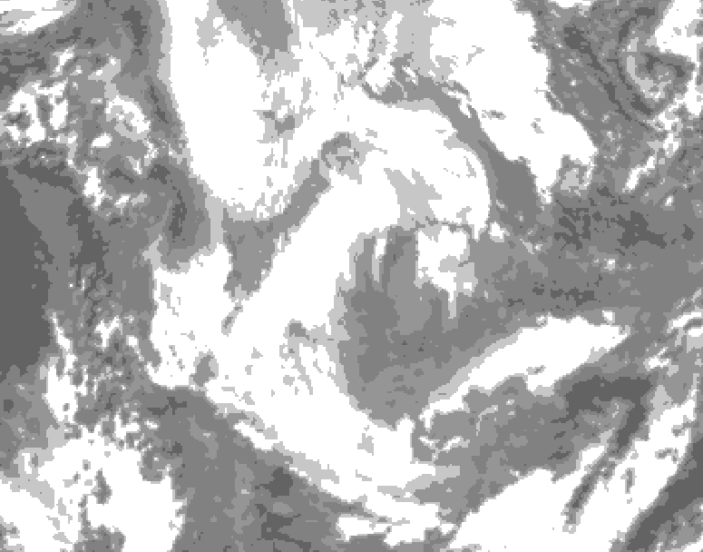 GDPS total cloud 186 hour forecast chart for Canada based on 2026/01/22 0000Z data