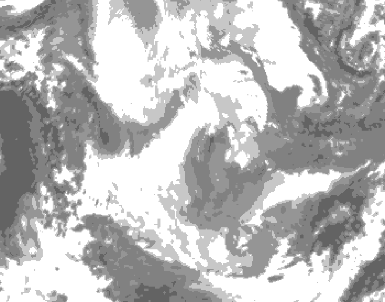 GDPS total cloud 192 hour forecast chart for Canada based on 2026/01/22 0000Z data