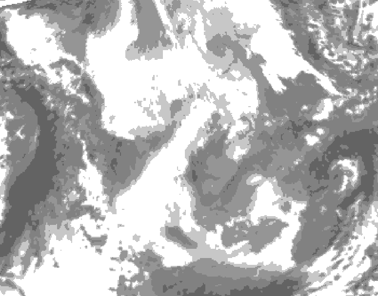 GDPS total cloud 210 hour forecast chart for Canada based on 2026/01/22 0000Z data