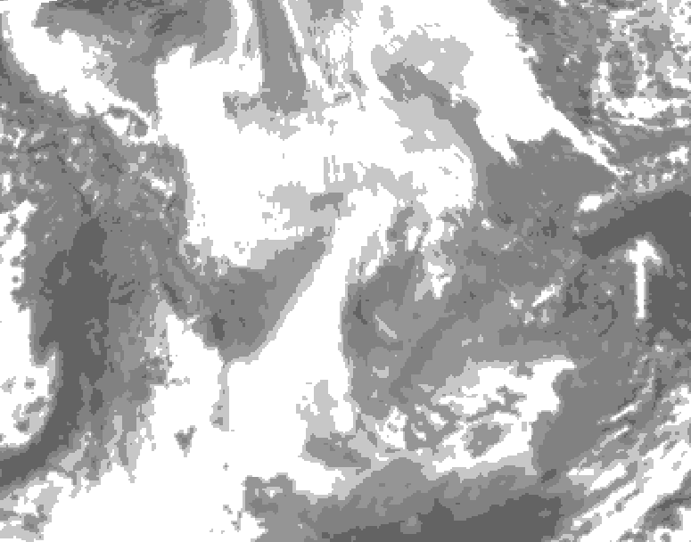 GDPS total cloud 216 hour forecast chart for Canada based on 2026/01/22 0000Z data